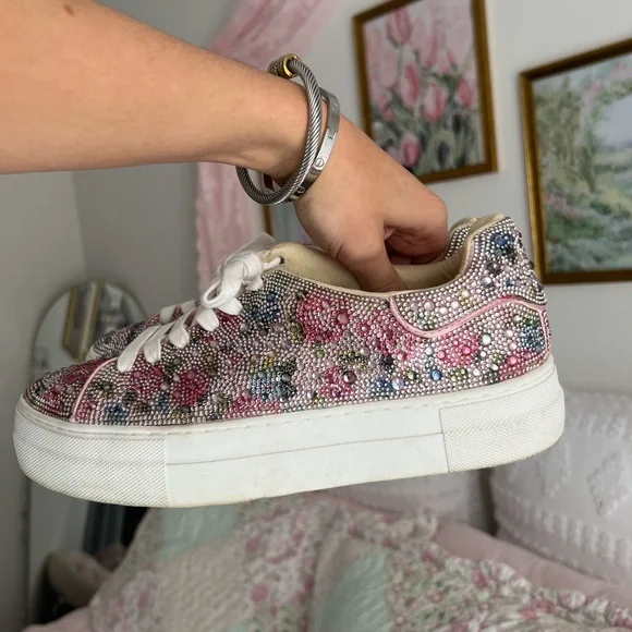 Betsey Johnson Sidny Floral Multi Sneakers - Picture 3 of 8